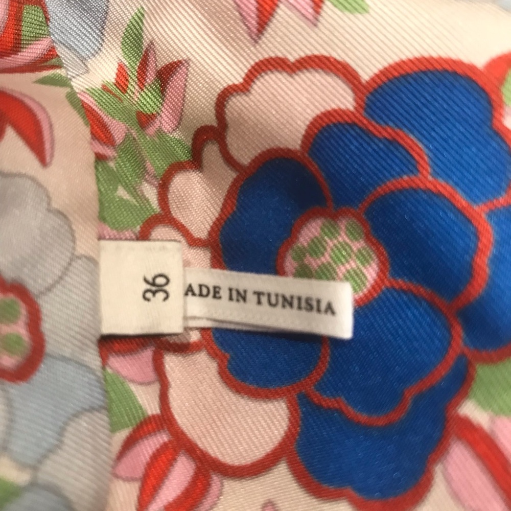 NEW! SANDRO Kimberly Floral Silk Midi Dress SZ 36 - Picture 7 of 14